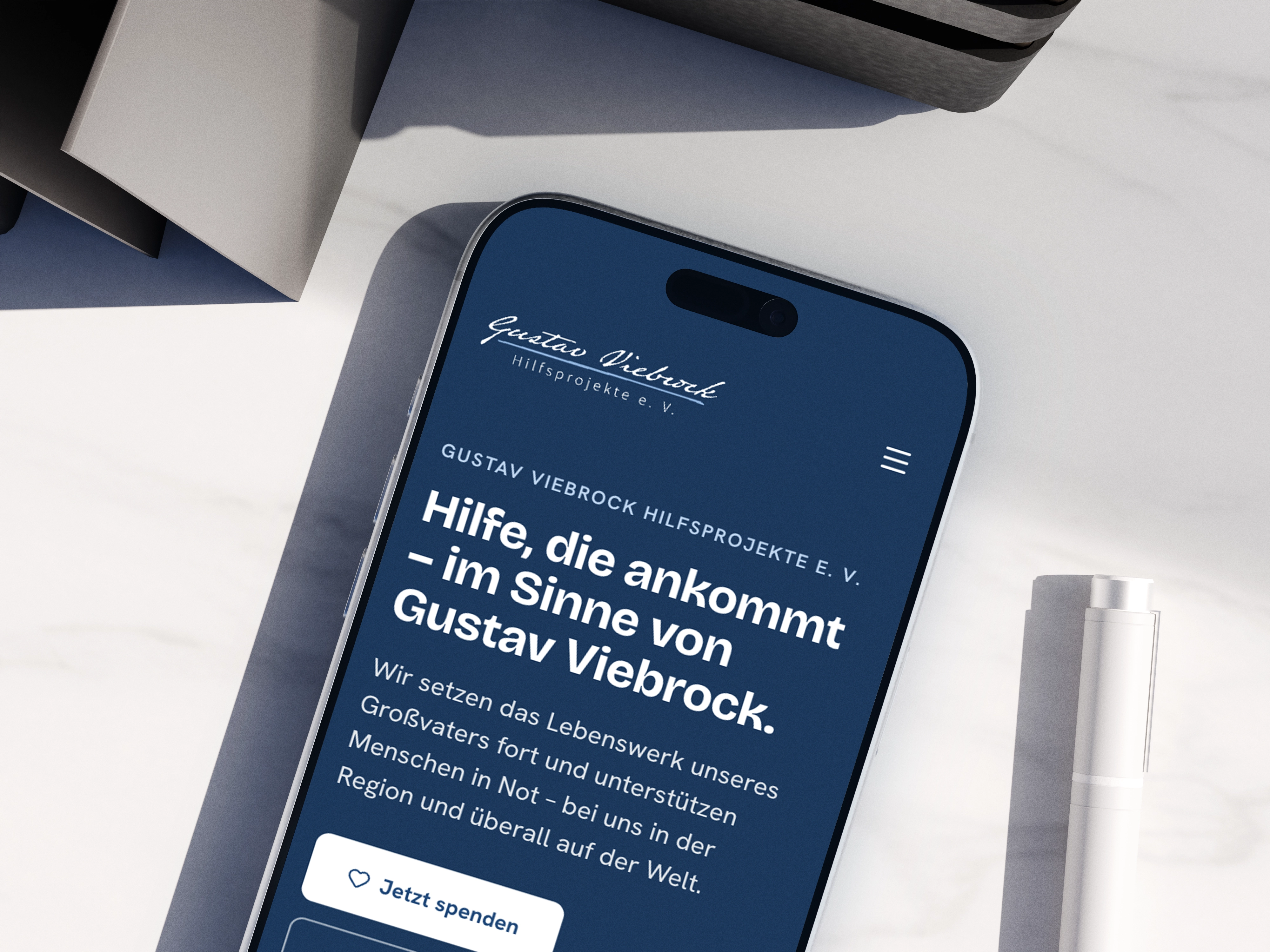Gustav Viebrock Hilfsprojekte - Markenidentität & performante Website